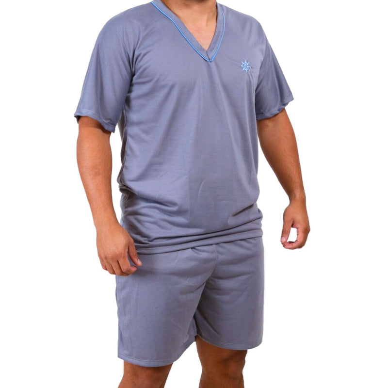 Pijama Masculino Curto Cinza