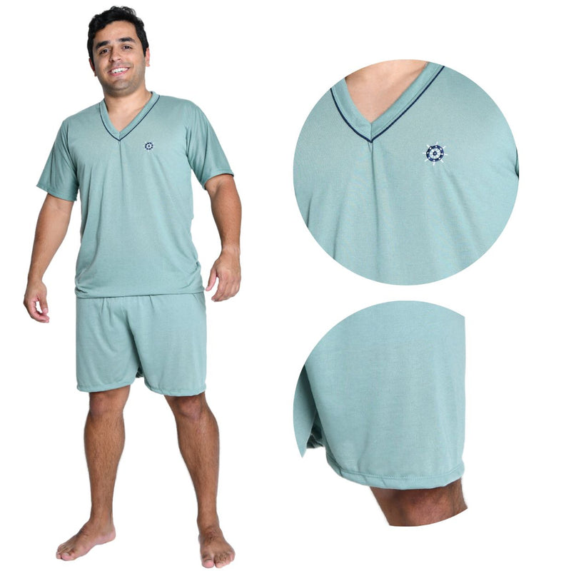 Pijama Masculino Curto Verde