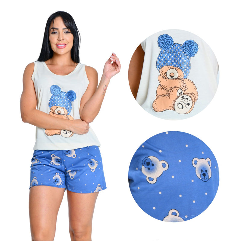 Baby Doll Camiseta Urso Gorro