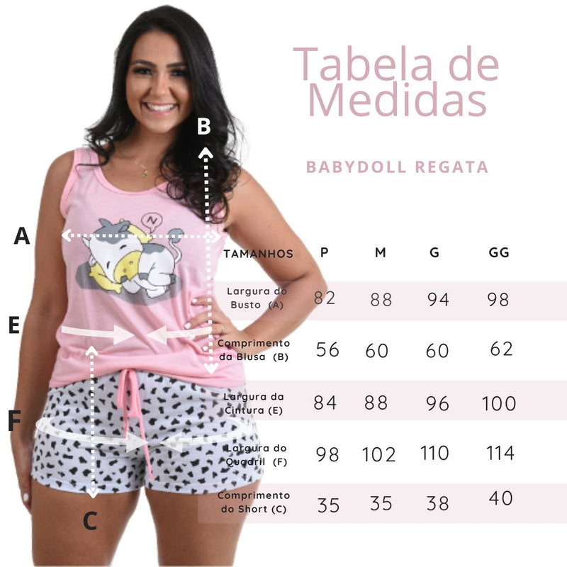 Baby Doll Camiseta Vaquinha