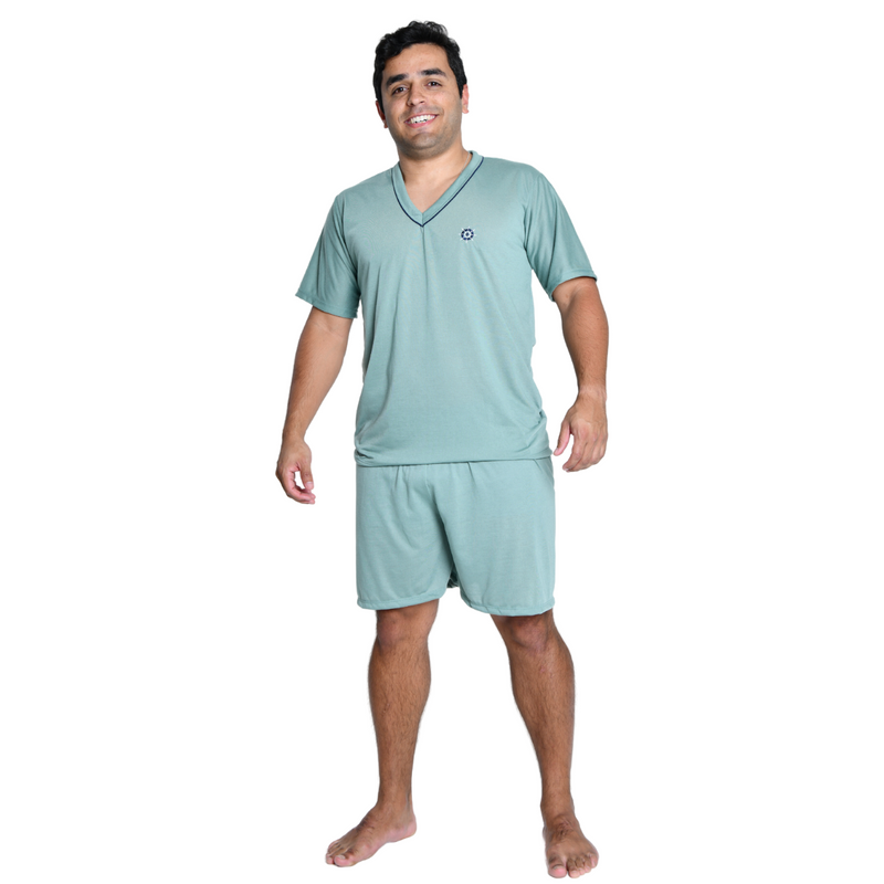 Pijama Masculino Curto Verde