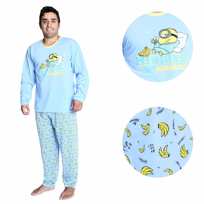 Pijama Longo Masculino Minions AZC Familia