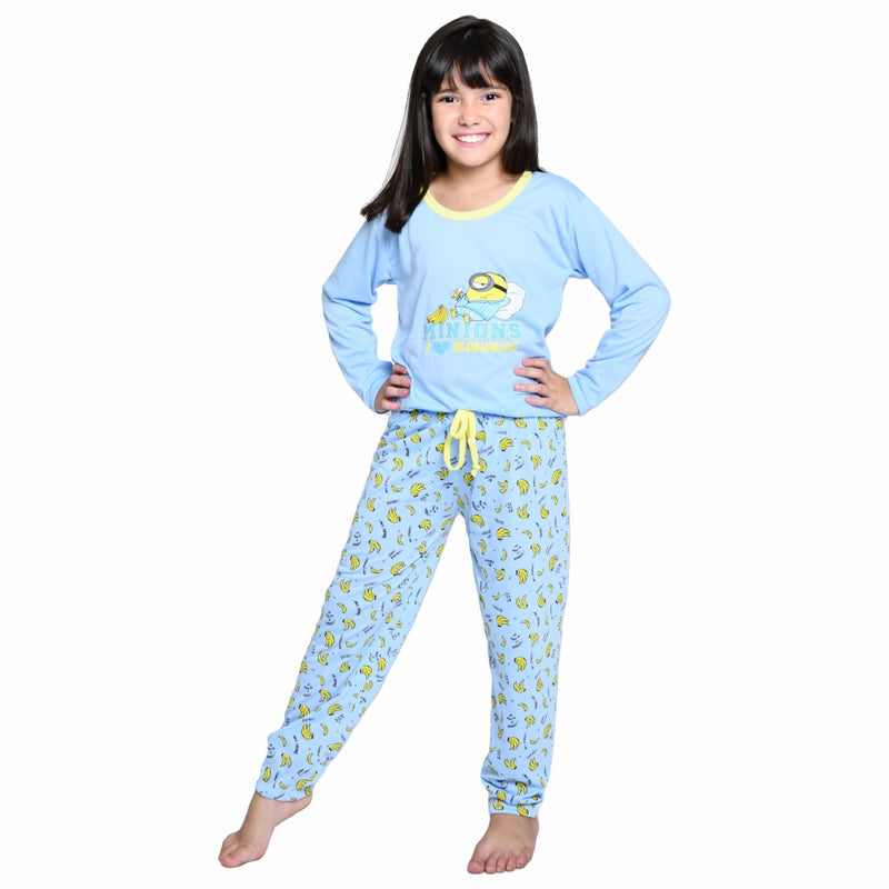 Pijama Infantil Longo Menina Minions AZC Familia