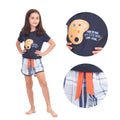 Pijama Infantil Menina Curto Verão ARTE XDZ Cinza