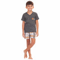 Pijama Infantil Curto Verão Arte XDZ Cinza