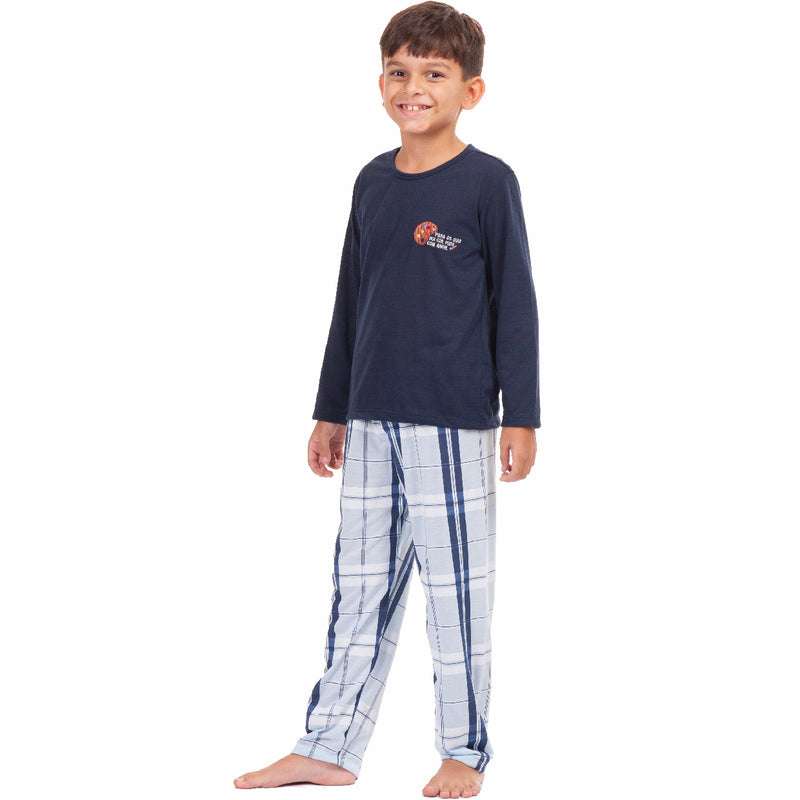 Pijama Infantil Menino Longo Arte XDZ Cinza