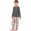 Pijama Infantil Menino Longo Arte Xadrez AZE