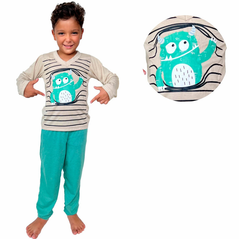 Pijama Infantil Menino Curto ET Monstro