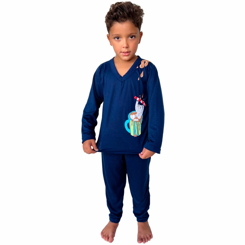 Pijama Longo Infantil Menino Toddy Urso