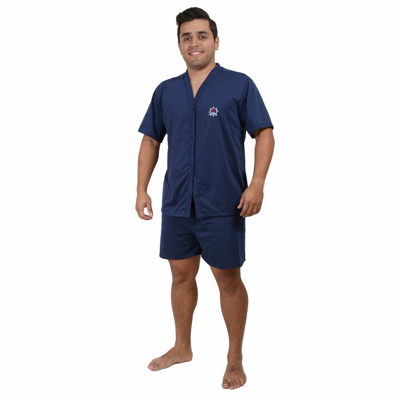 Pijama Masculino Curto Aberto Botão