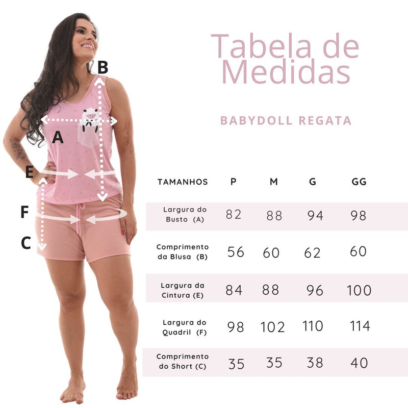 Baby Doll Camiseta Ovelhinha Nude