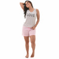 Baby Doll Camiseta Love Cinza