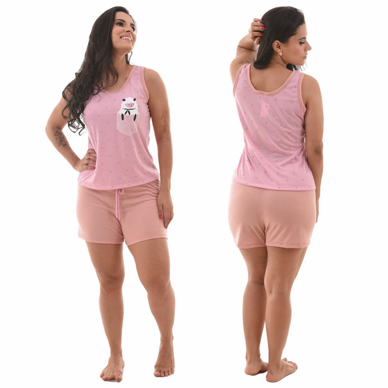 Baby Doll Camiseta Ovelhinha Nude