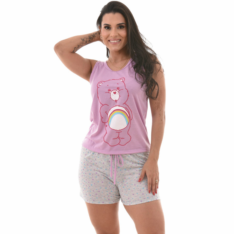 Baby Doll Camiseta Ursinho Lilas