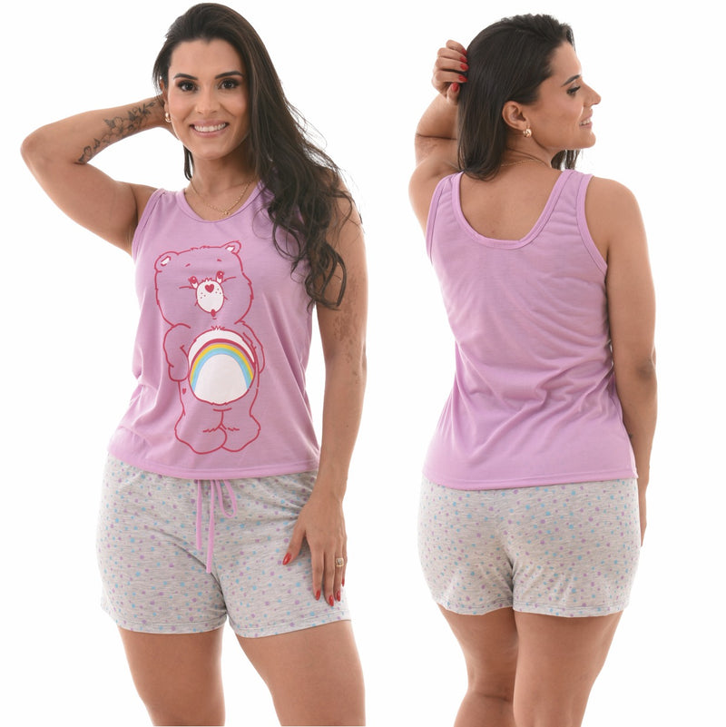 Baby Doll Camiseta Ursinho Lilas