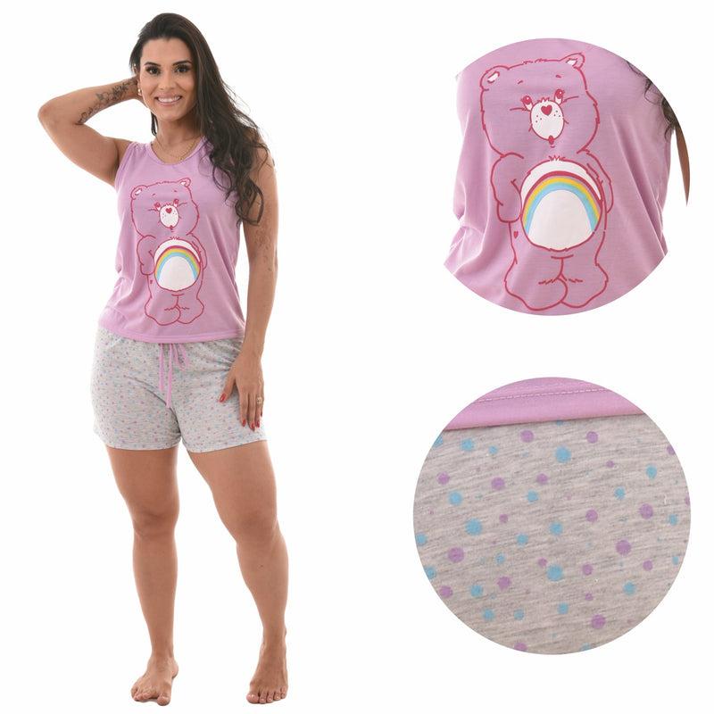 Baby Doll Camiseta Ursinho Lilas