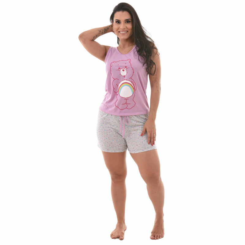 Baby Doll Camiseta Ursinho Lilas