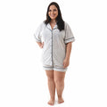 Pijama Americano Plus Size Cinza Mescla
