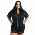 Pijama Americano Plus Size Preto