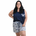Baby Doll Camiseta Plus Size Borboleta