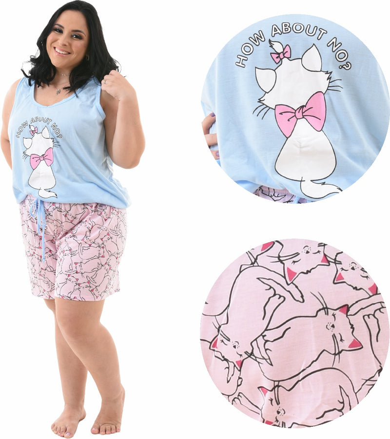 Baby Doll Camiseta Plus Size Gatinha Merry