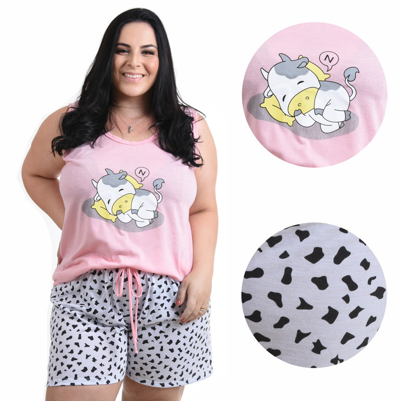 Baby Doll Camiseta Plus Size Vaquinha