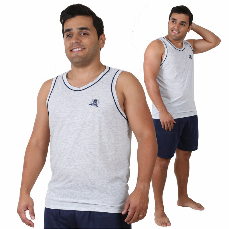 Pijama Masculino Camiseta Lisa