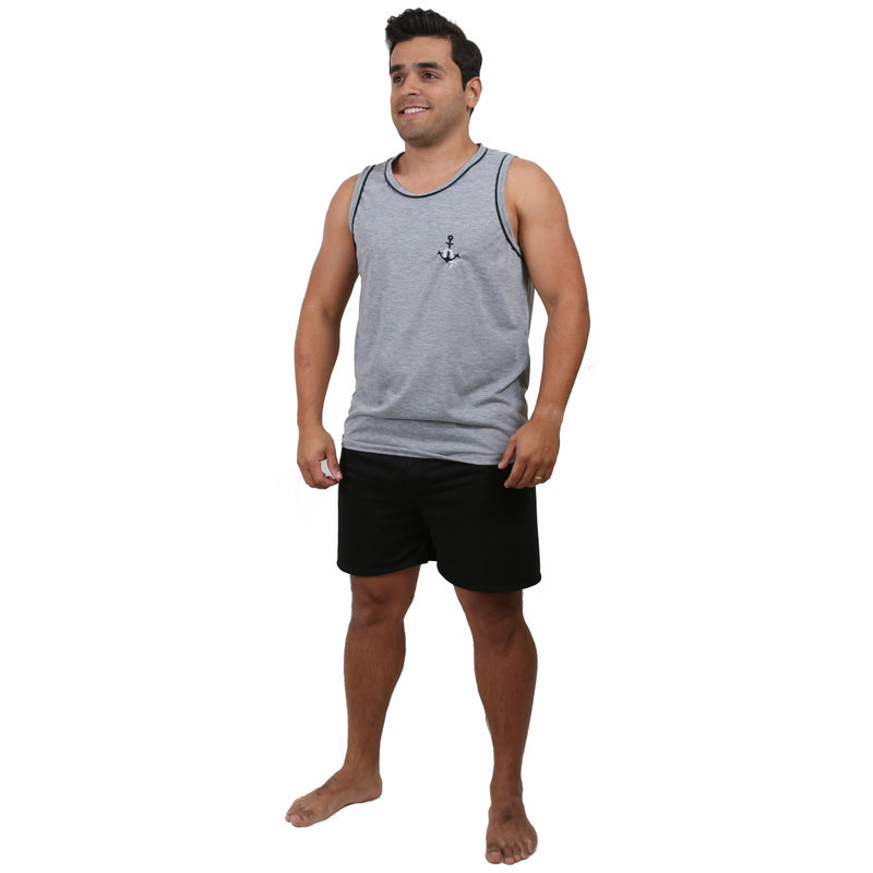 Pijama Masculino Camiseta Lisa