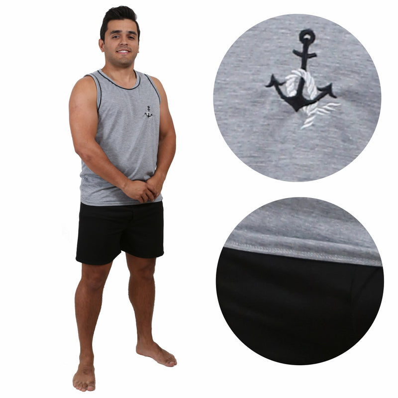 Pijama Masculino Camiseta Lisa